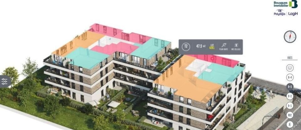 Appartement 2 pièces de 48 m² à Les Clayes-sous-Bois (78340)