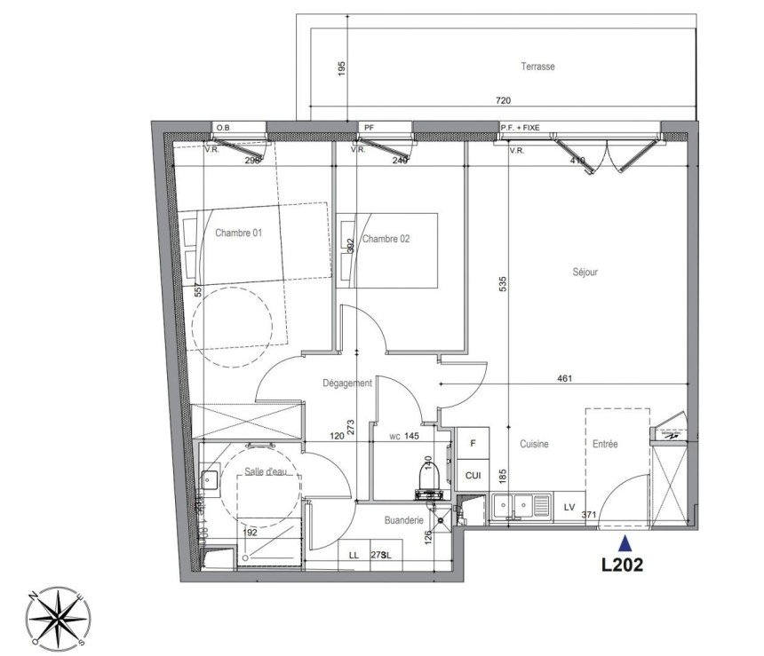 Appartement 3 pièces de 68 m² à Perros-Guirec (22700)