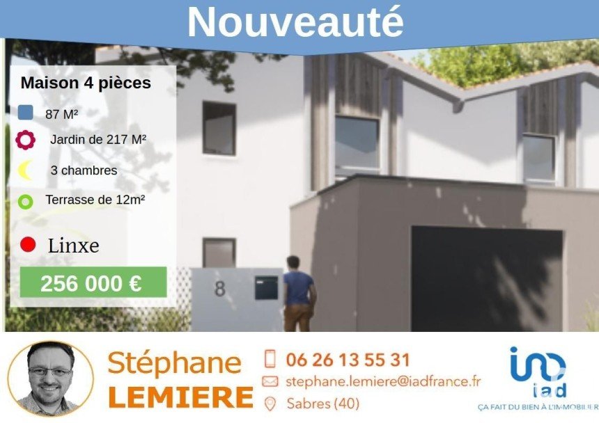 Appartement 4 pièces de 87 m² à Linxe (40260)