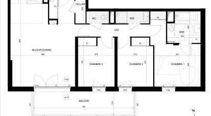 Appartement 4 pièces de 83 m² à SAINT-MARC-SUR-MER (44600)