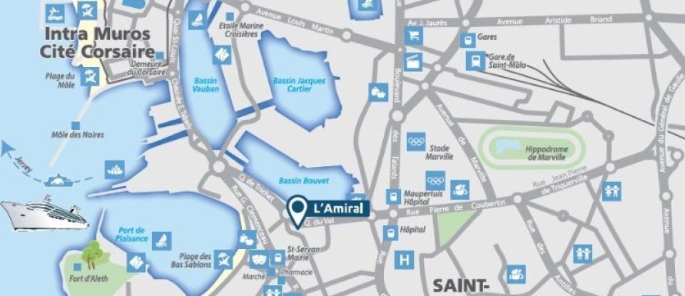 Appartement 3 pièces de 54 m² à Saint-Malo (35400)