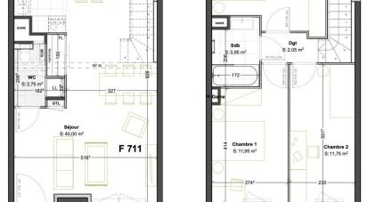 Apartment 4 rooms of 84 m² in Dijon (21000)