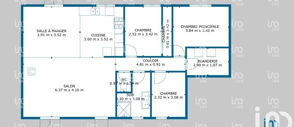 House 4 rooms of 92 m² in La Houssaye-Béranger (76690)