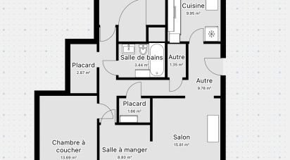 Appartement 4 pièces de 82 m² à Lormont (33310)