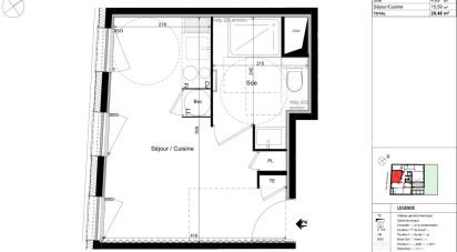 Appartement 1 pièce de 20 m² à Lyon (69007)