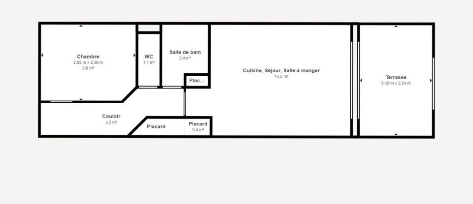 Apartment 2 rooms of 32 m² in Mallemort (13370)