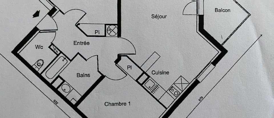 Appartement 3 pièces de 64 m² à Nantes (44300)