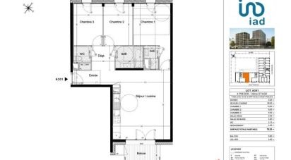 Appartement 4 pièces de 78 m² à Ferney-Voltaire (01210)