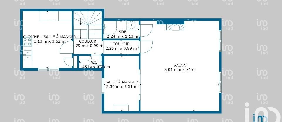 Maison de ville 5 pièces de 99 m² à Bellac (87300)
