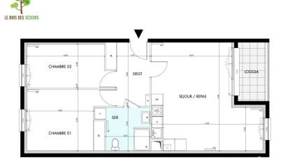 Appartement 3 pièces de 66 m² à Bois-le-Roi (77590)