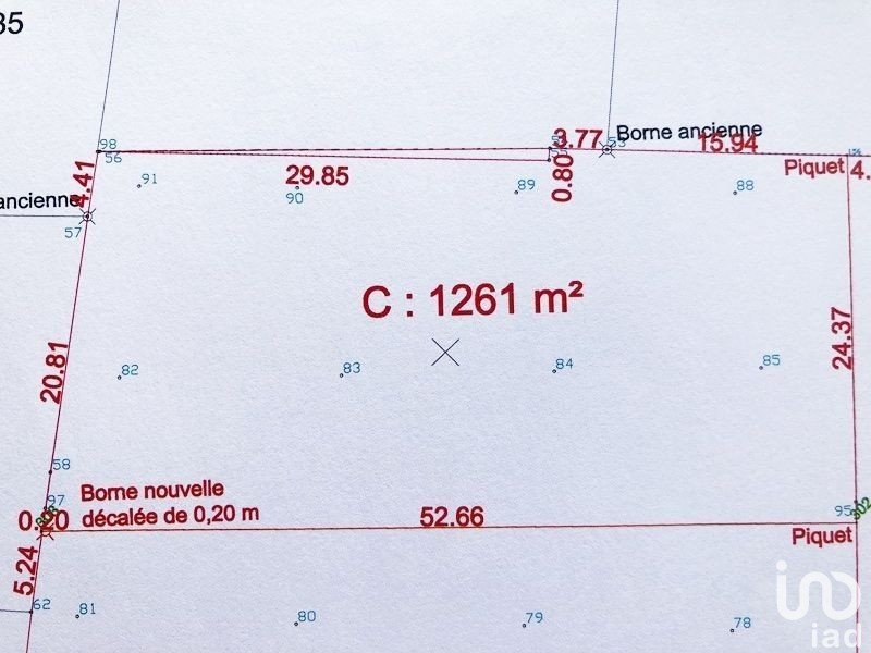 Terrain de 1 261 m² à Thennelières (10410)