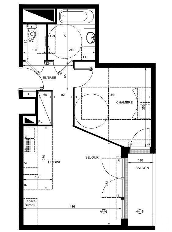 Apartment 2 rooms of 41 m² in Ozoir-la-Ferrière (77330)