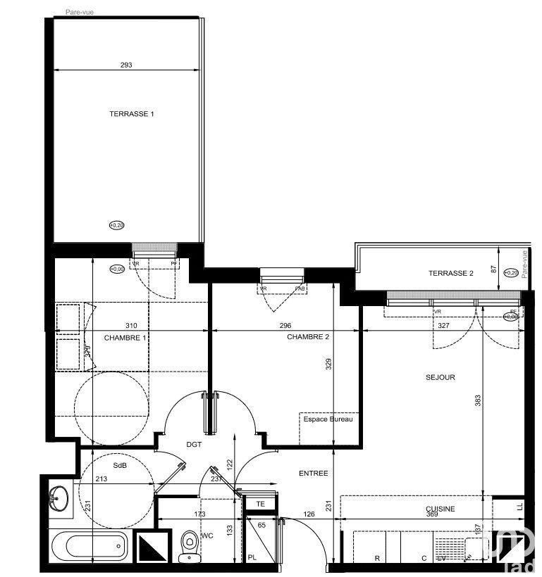 Apartment 3 rooms of 50 m² in Ozoir-la-Ferrière (77330)