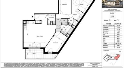 Appartement 4 pièces de 104 m² à Sautron (44880)