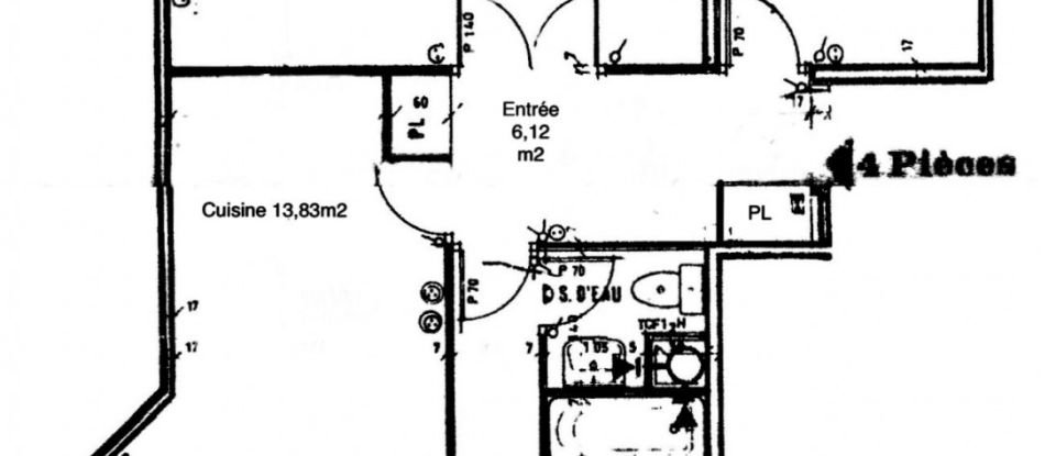 Appartement 4 pièces de 91 m² à Courbevoie (92400)