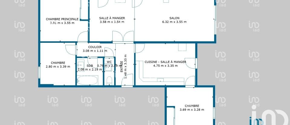 Appartement 4 pièces de 98 m² à Carpentras (84200)