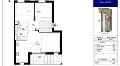 Appartement 3 pièces de 62 m² à Le Fenouiller (85800)