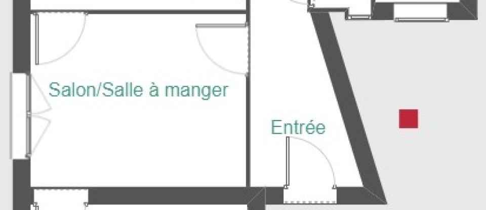 Appartement 2 pièces de 45 m² à Paris (75018)