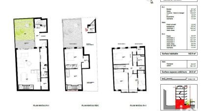 Triplex 6 rooms of 143 m² in Paris (75014)
