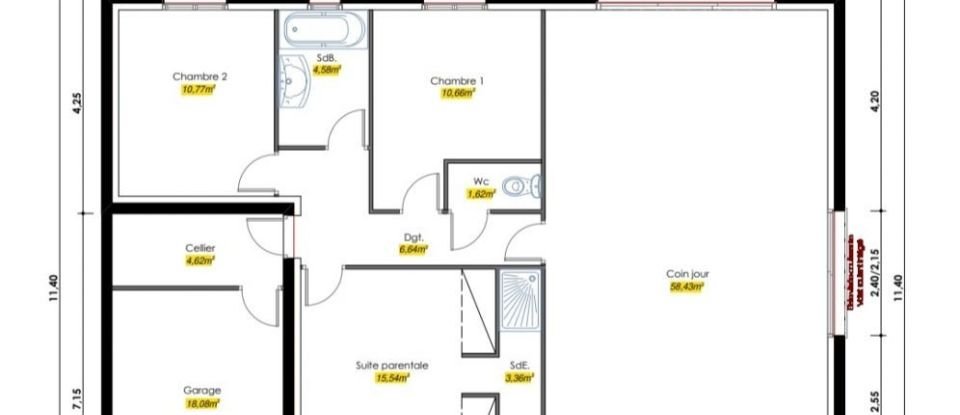 House 4 rooms of 111 m² in Montblanc (34290)