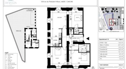 Appartement 4 pièces de 93 m² à Cahors (46000)