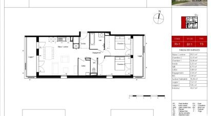 Apartment 3 rooms of 70 m² in Pradines (46090)