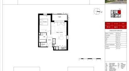 Appartement 2 pièces de 40 m² à Pradines (46090)