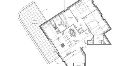 Appartement 4 pièces de 82 m² à Mordelles (35310)