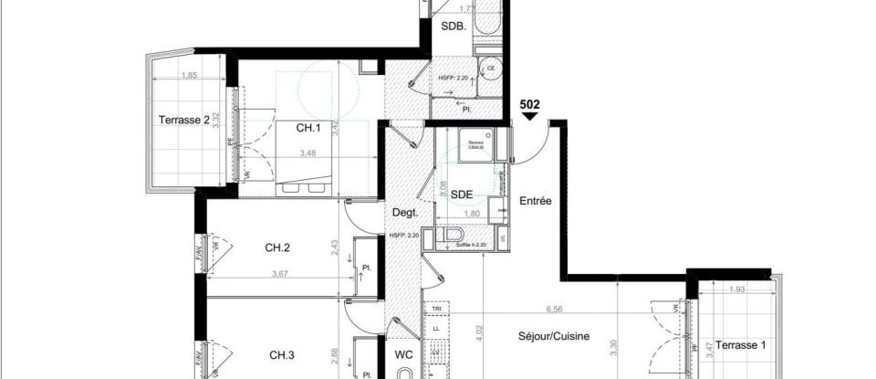 Appartement 4 pièces de 82 m² à Nice (06000)
