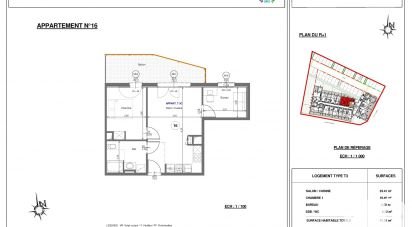 Appartement 3 pièces de 46 m² à Béziers (34500)