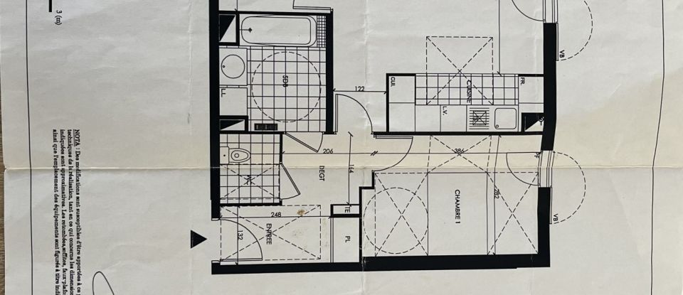 Appartement 3 pièces de 62 m² à Fleury-Mérogis (91700)