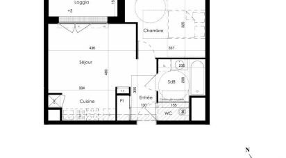 Appartement 2 pièces de 41 m² à Jullouville (50610)