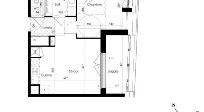 Appartement 2 pièces de 39 m² à Jullouville (50610)