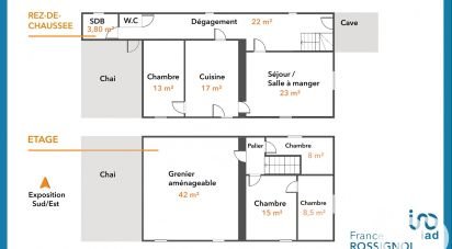Maison traditionnelle 4 pièces de 114 m² à Sonnac (17160)