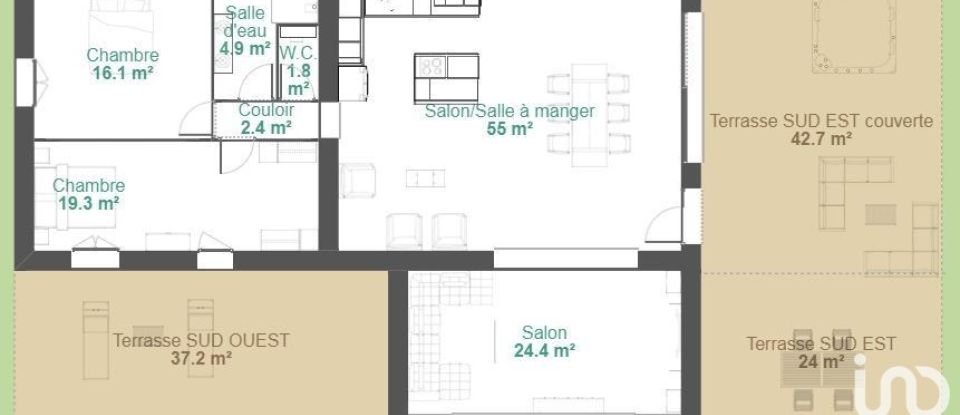 Longere 5 rooms of 220 m² in Bais (35680)