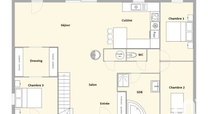 House 6 rooms of 117 m² in Souain-Perthes-lès-Hurlus (51600)