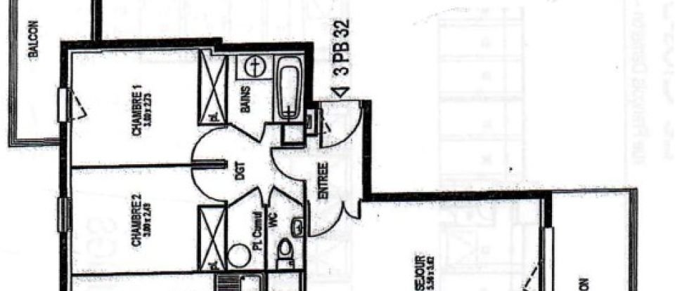 Appartement 3 pièces de 61 m² à Dijon (21000)
