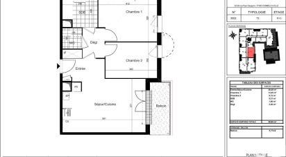 Appartement 3 pièces de 58 m² à Combs-la-Ville (77380)