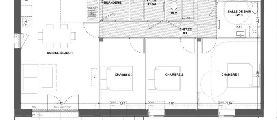 Appartement 4 pièces de 86 m² à Cancale (35260)
