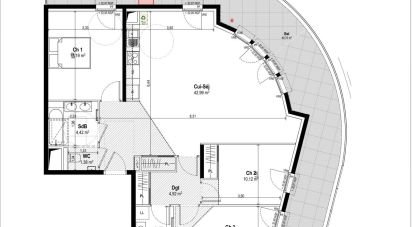 Appartement 4 pièces de 92 m² à Nice (06200)