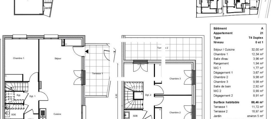Apartment 4 rooms of 88 m² in Voisenon (77950)