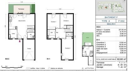 Appartement 4 pièces de 83 m² à Roques (31120)
