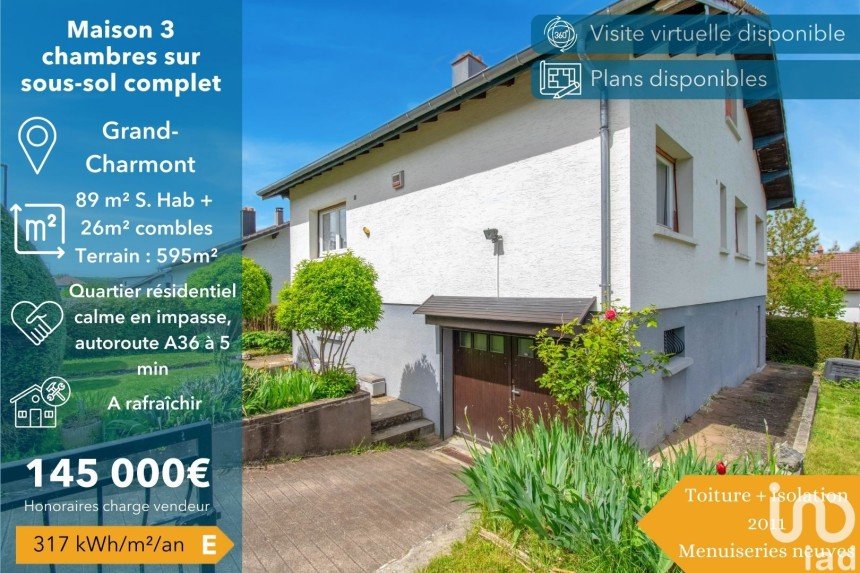 House 4 rooms of 89 m² in Grand-Charmont (25200)