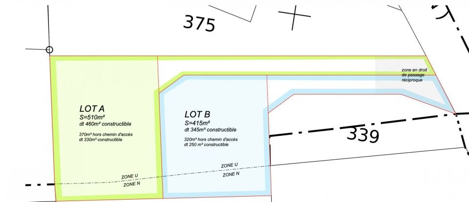 Land of 415 m² in Saint-Victor-de-Cessieu (38110)