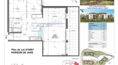 Appartement 4 pièces de 80 m² à - (74330)