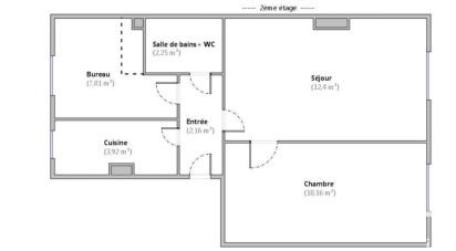 Apartment 3 rooms of 38 m² in Paris (75018)