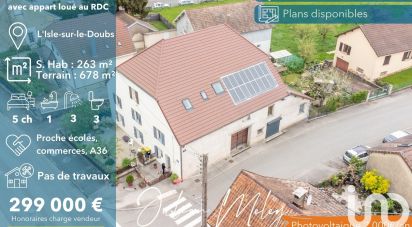 Farm 10 rooms of 263 m² in L'Isle-sur-le-Doubs (25250)