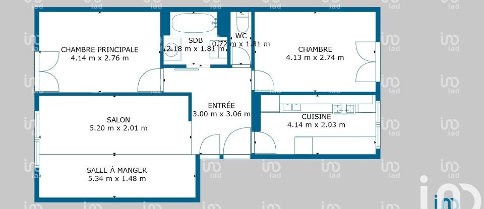 Apartment 3 rooms of 66 m² in Neuilly-Plaisance (93360)