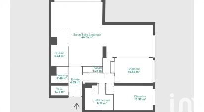 Apartment 4 rooms of 98 m² in Paris (75015)