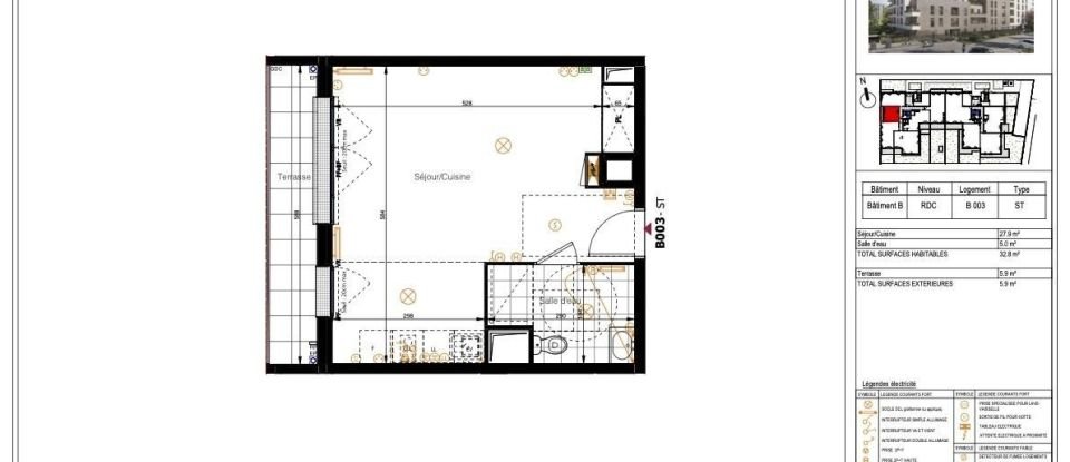 Appartement 1 pièce de 33 m² à Les Clayes-sous-Bois (78340)